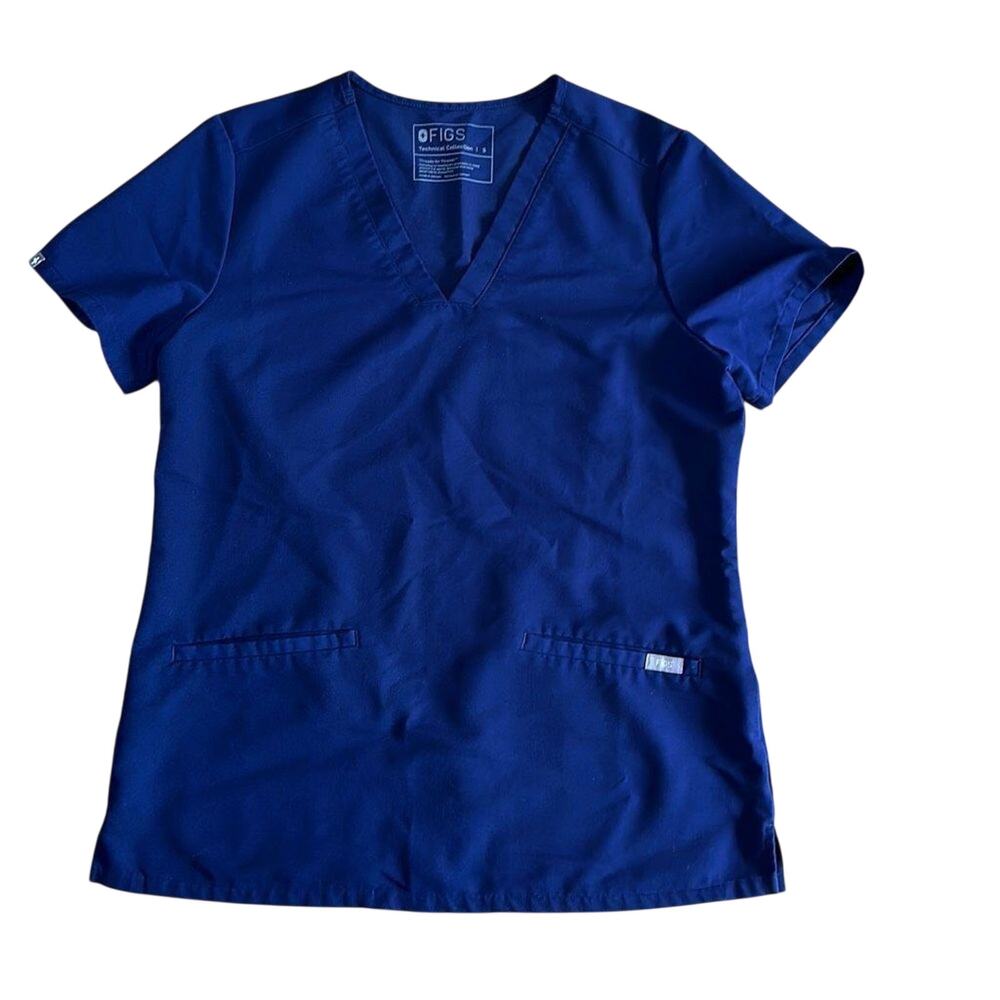 Figs‎ Casma Three-Pocket Scrub Top NAVY Small